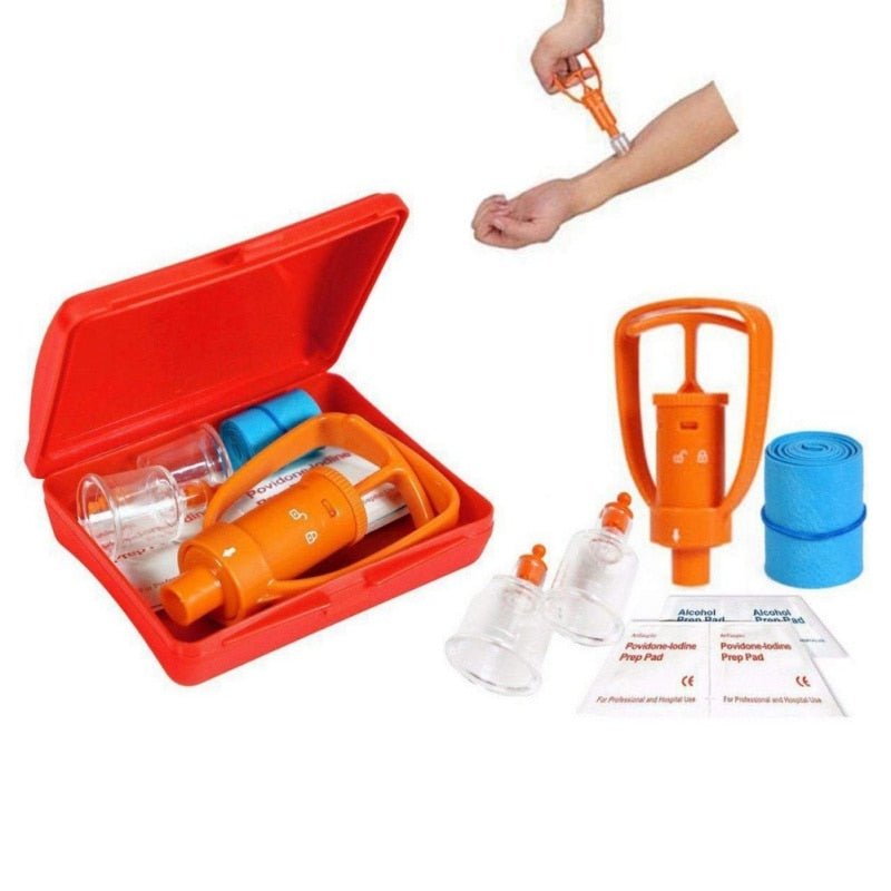 Outdoor Snake Bees Bite Venom Extractor Camping Survivor Venom Extractor Kit Safe First Aid Kit Safety Venom Protector New