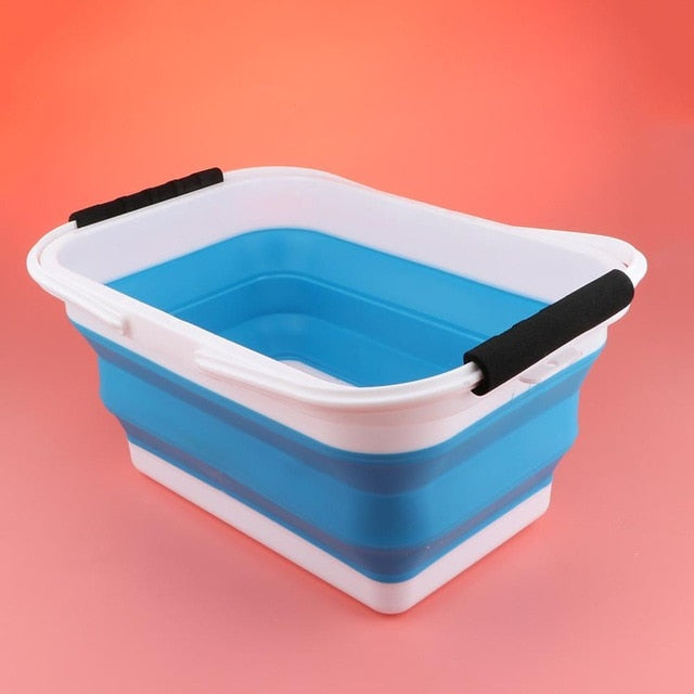 Portable 12L Folding Silicone Bucket