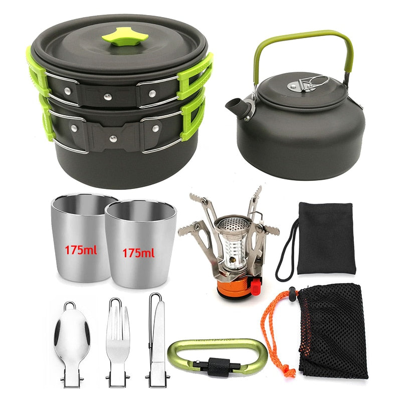 Camping Cookware Aluminum Alloy Camping Tableware Pans