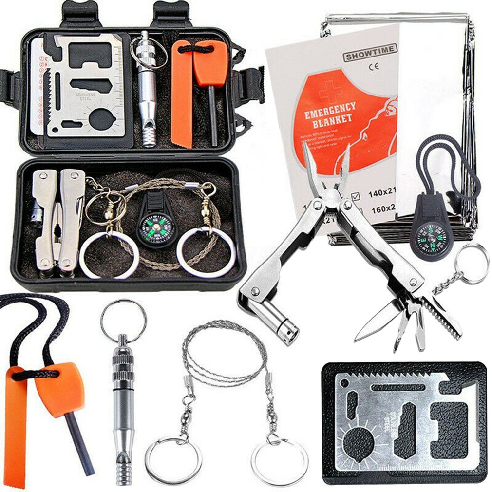 Outdoor Survival Treasure Box Survival Tool Set Multifunctional Field First Aid Kit Sos Emergency Supplies