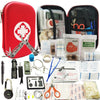 Emergency Survival Kit 80 in 1 Outdoor Survival Tool with Survival Bracelet Whistle Wood Cutter Water Bottle Clip Tactical Pen
