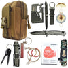 Emergency Survival Kit 80 in 1 Outdoor Survival Tool with Survival Bracelet Whistle Wood Cutter Water Bottle Clip Tactical Pen