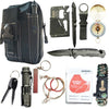Emergency Survival Kit 80 in 1 Outdoor Survival Tool with Survival Bracelet Whistle Wood Cutter Water Bottle Clip Tactical Pen