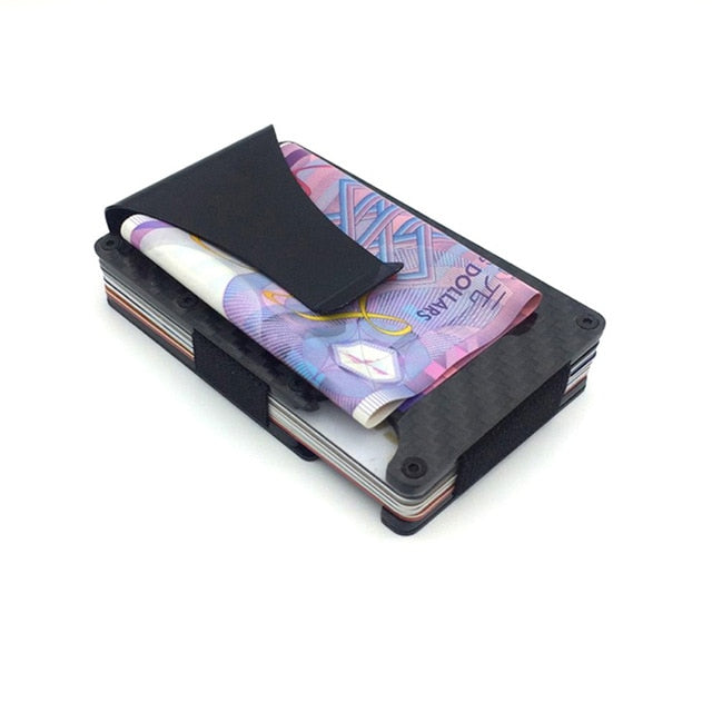 New Fashion Men Carbon Fiber Bank Credit Card Holder Portable Cash Bus Case Rfid Wallet COOL Bottle Opener Porte Badge