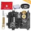 Emergency survival kit survival first aid kit SOS tactical tool flashlight with Molle bag suitable for camping adventure