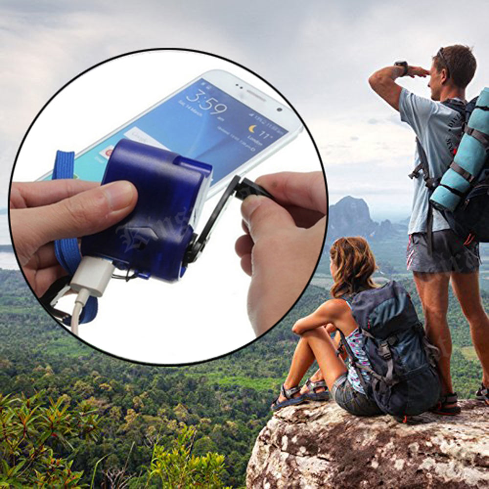 USB Phone Emergency Charger For Outdoor Survival kit Camping Travel Multifunction Hand Crank  Charger SOS EDC Emergency Supplies