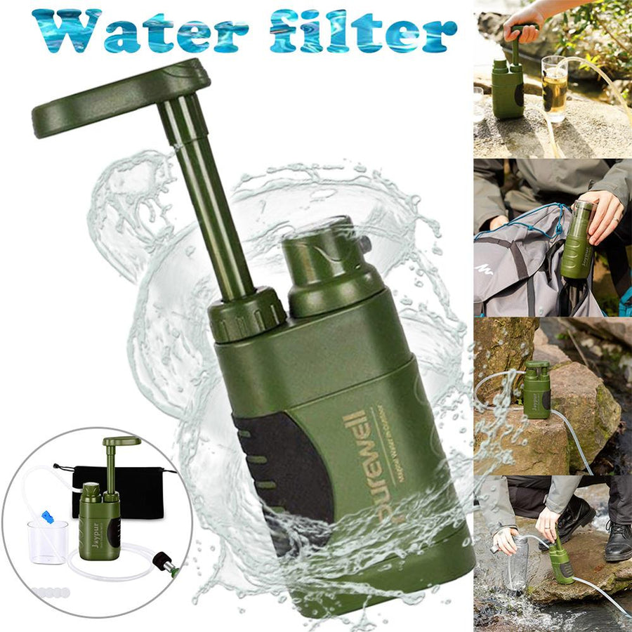 Portable Water Purifier Outdoor Camping Hiking Personal Emergency Water Purification Pump Filter Drinking Treatment Water Filter