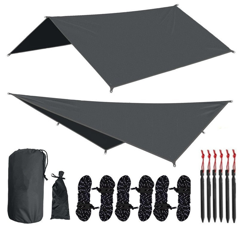 10 X 10 Ft Waterproof Camping Tarp, Rainfly Tent Tarp,Hammock Rainfly,Picnic and Beach Mat,Tent Footprint, and Sunshade,Hiking