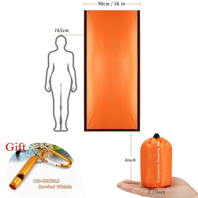 Leben im freien Bivy Notfall Schlafsack Thermische Warm Halten Wasserdichte Mylar Erste Hilfe Notfall Blanke Camping Überleben Getriebe