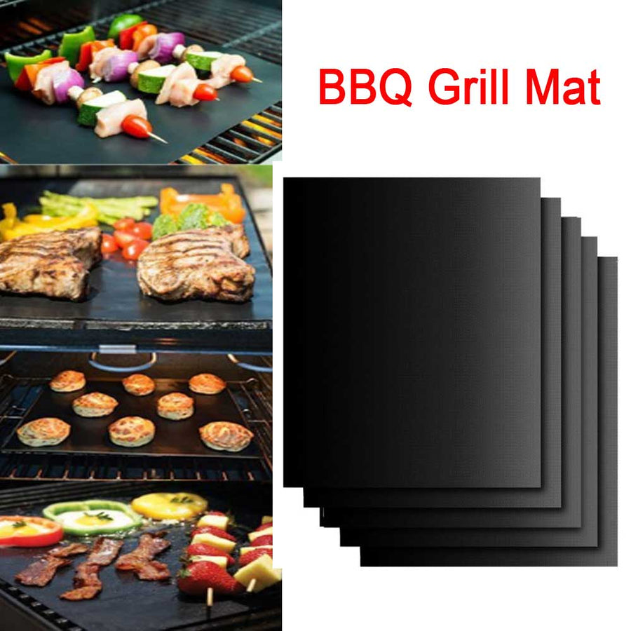 Outdoor BBQ grill mat non-stick barbecue baking pad liners reusable teflon cooking plate 40 * 30cm cooking tool