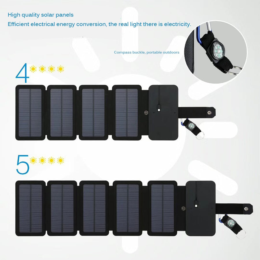 Universal SunPower Folding 10W Foldable Solar Phone Charger 5V 2.1A USB Output Devices Safe Portable Solar Panels For Smartphone