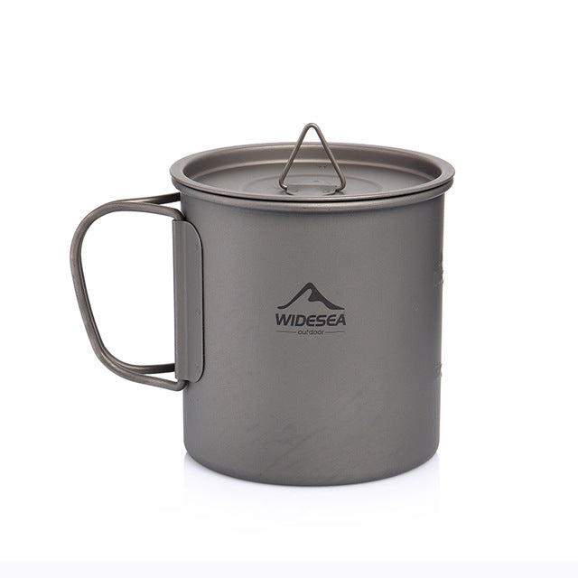 Camping Mug Titanium Cup Tourist Tableware
