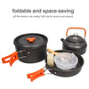 Outdoor Camping Cookware Set Marching Ultralight Tableware Cooking Stove Kit Travel Pan Hiking Picnic Camping Tools 1-2 Person