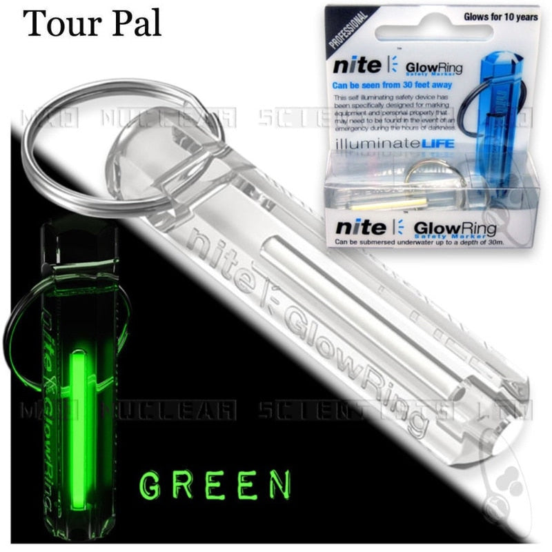 Nite Tritium Glowring Keychain Key Fob Night
